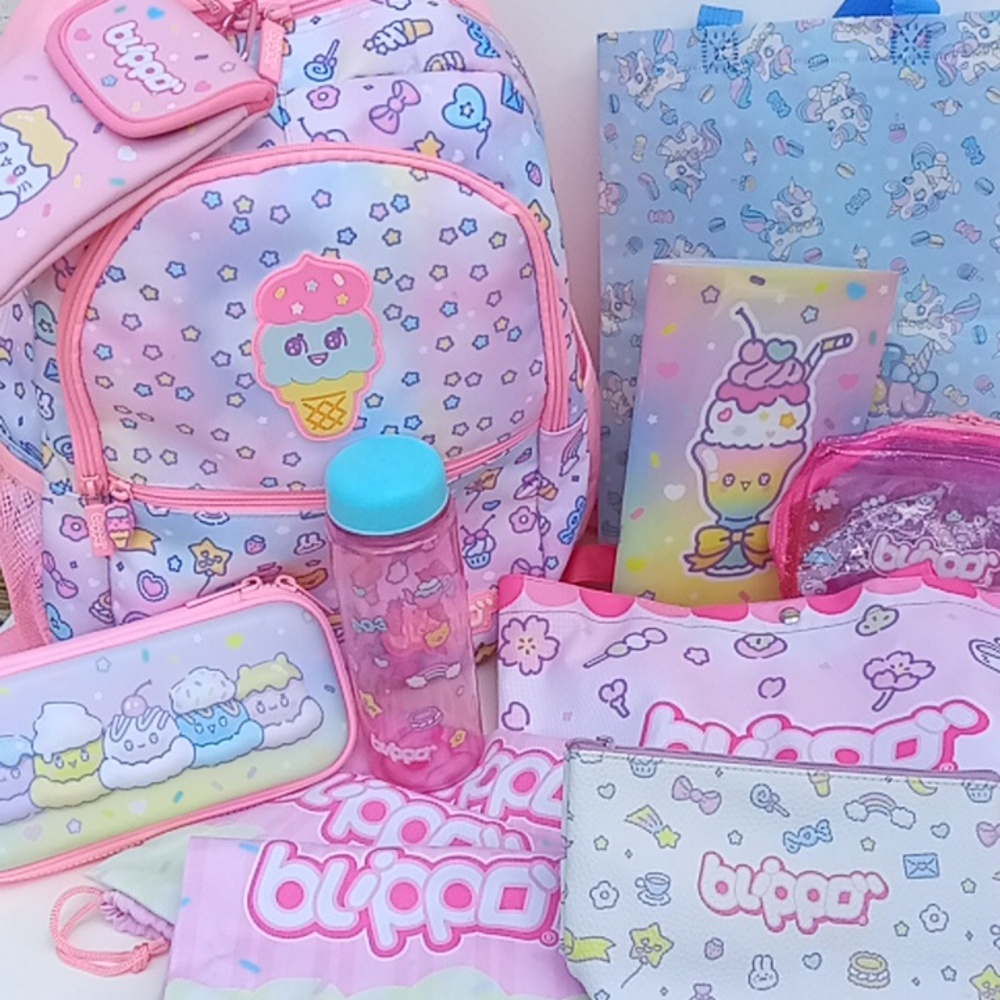 Blippo Kawaii School Backpack And Aeccessories